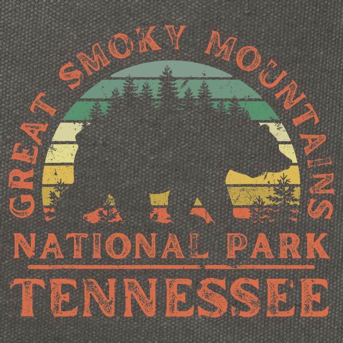 Great Smoky Mountains National Park Tennessee Bear Hiking Cotton Canvas Backpack