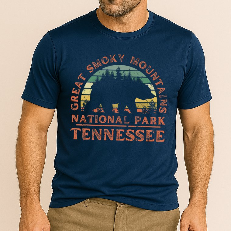 Great Smoky Mountains National Park Tennessee Bear Hiking Cooling Performance Crew T-Shirt