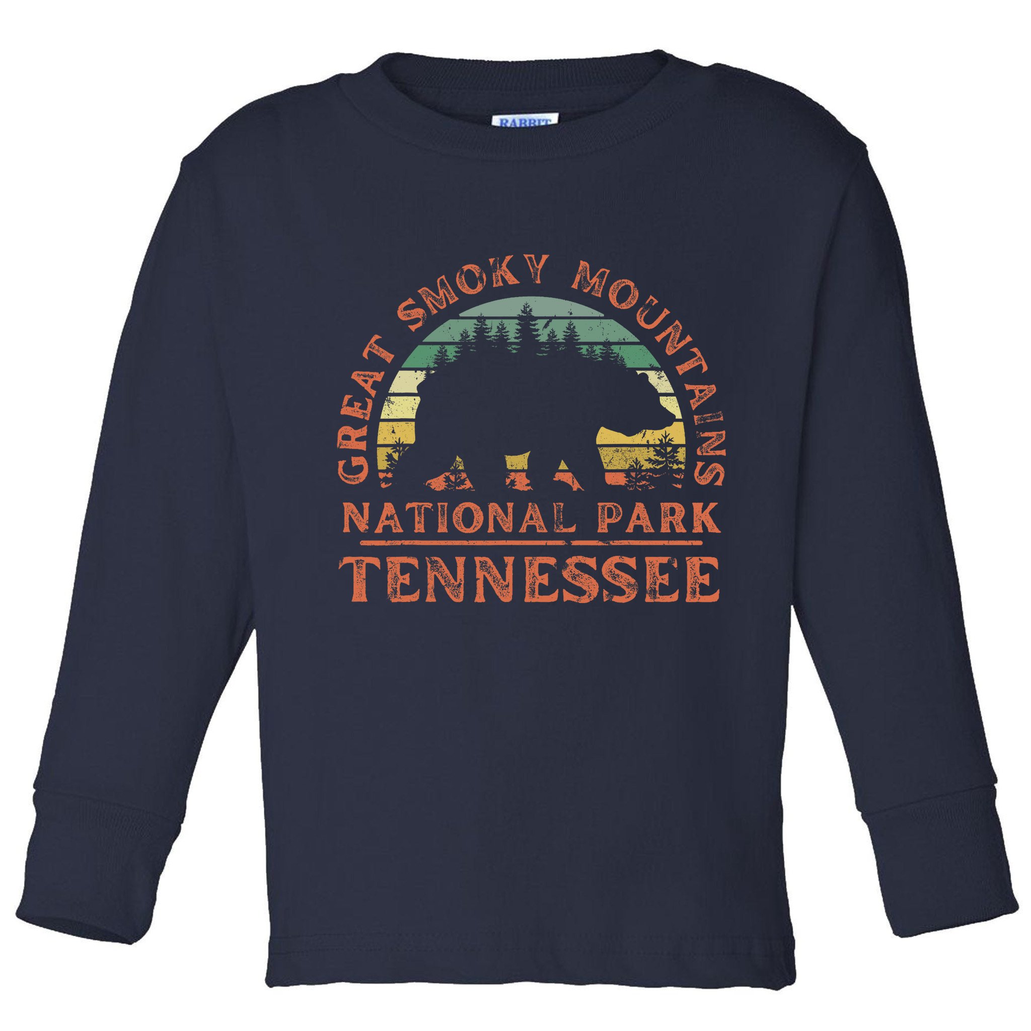 Great Smoky Mountains National Park Tennessee Bear Hiking Toddler Long Sleeve Shirt