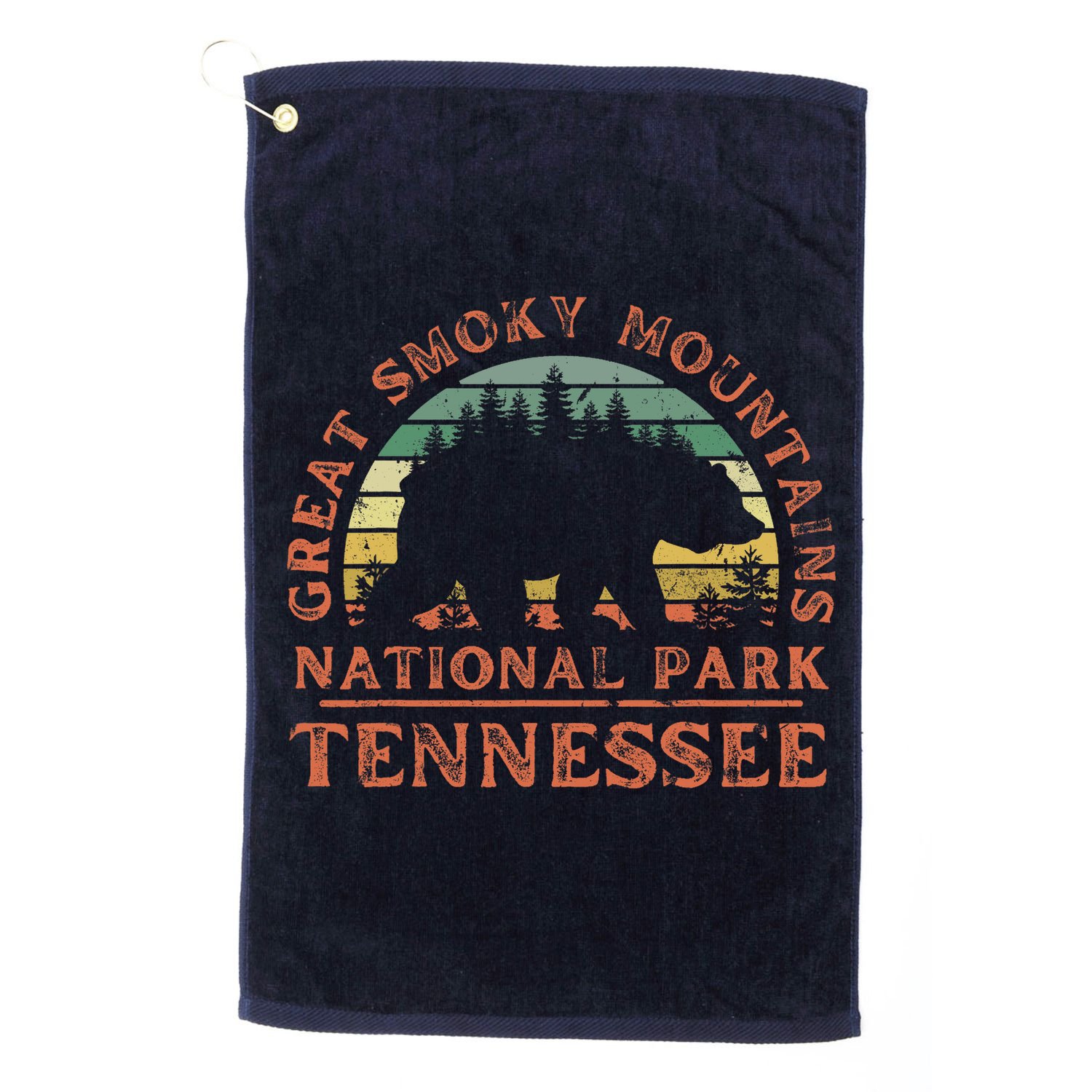 Great Smoky Mountains National Park Tennessee Bear Hiking Golf Towel