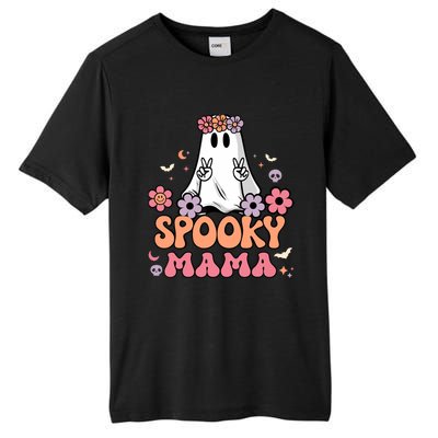 Groovy Spooky Mama Floral Ghost Halloween Spooky Mom Wo Tall Fusion ChromaSoft Performance T-Shirt