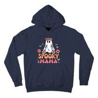 Groovy Spooky Mama Floral Ghost Halloween Spooky Mom Wo Tall Hoodie