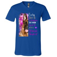 Ger Shepherd Mom Funny Valentines Day Dog Lovers Gift V-Neck T-Shirt