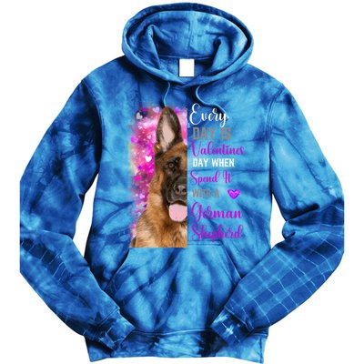 Ger Shepherd Mom Funny Valentines Day Dog Lovers Gift Tie Dye Hoodie