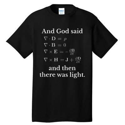 God Said MaxwellS Equations Integral Form Geeks Tall T-Shirt