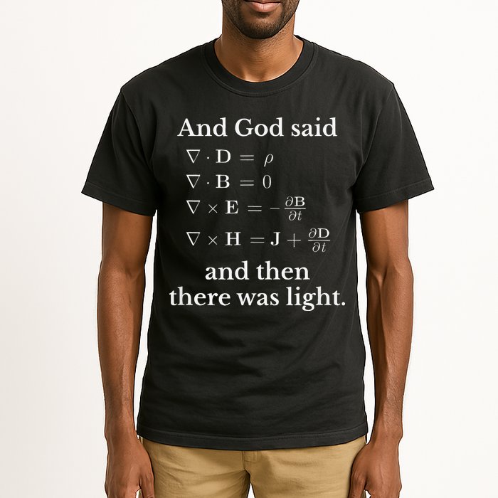 God Said MaxwellS Equations Integral Form Geeks Tall T-Shirt