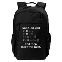 God Said MaxwellS Equations Integral Form Geeks Backpack