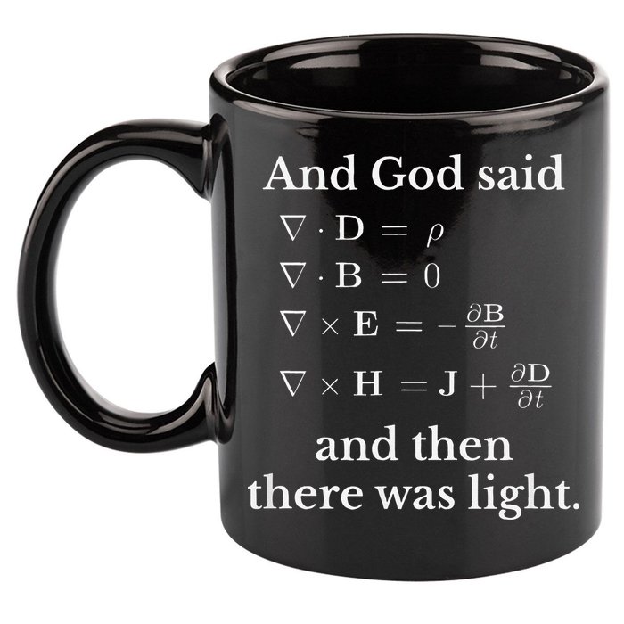 God Said MaxwellS Equations Integral Form Geeks 11oz C Handle Ceramic Mug