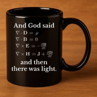 God Said MaxwellS Equations Integral Form Geeks 11oz C Handle Ceramic Mug