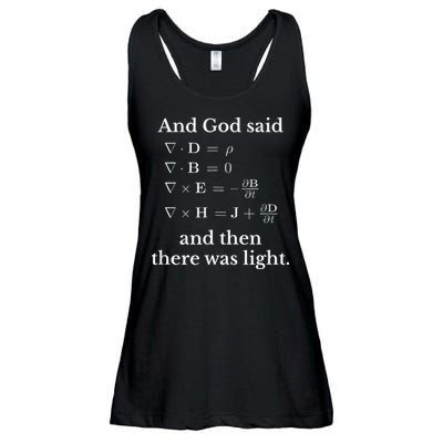 God Said MaxwellS Equations Integral Form Geeks Ladies Essential Flowy Tank