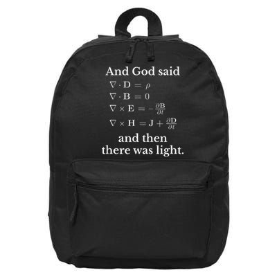 God Said MaxwellS Equations Integral Form Geeks 16 in Basic Backpack