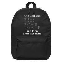 God Said MaxwellS Equations Integral Form Geeks 16 in Basic Backpack