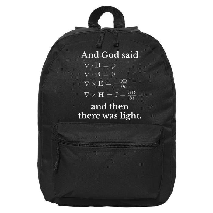 God Said MaxwellS Equations Integral Form Geeks 16 in Basic Backpack
