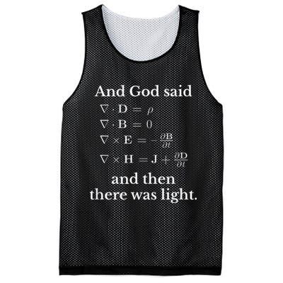 God Said MaxwellS Equations Integral Form Geeks Mesh Reversible Basketball Jersey Tank