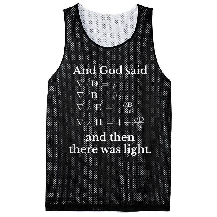 God Said MaxwellS Equations Integral Form Geeks Mesh Reversible Basketball Jersey Tank