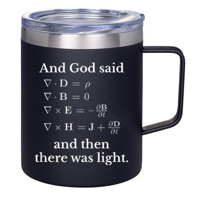 God Said MaxwellS Equations Integral Form Geeks 12oz Stainless Steel Coffee Mug