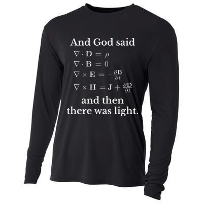 God Said MaxwellS Equations Integral Form Geeks Cooling Performance Long Sleeve Crew