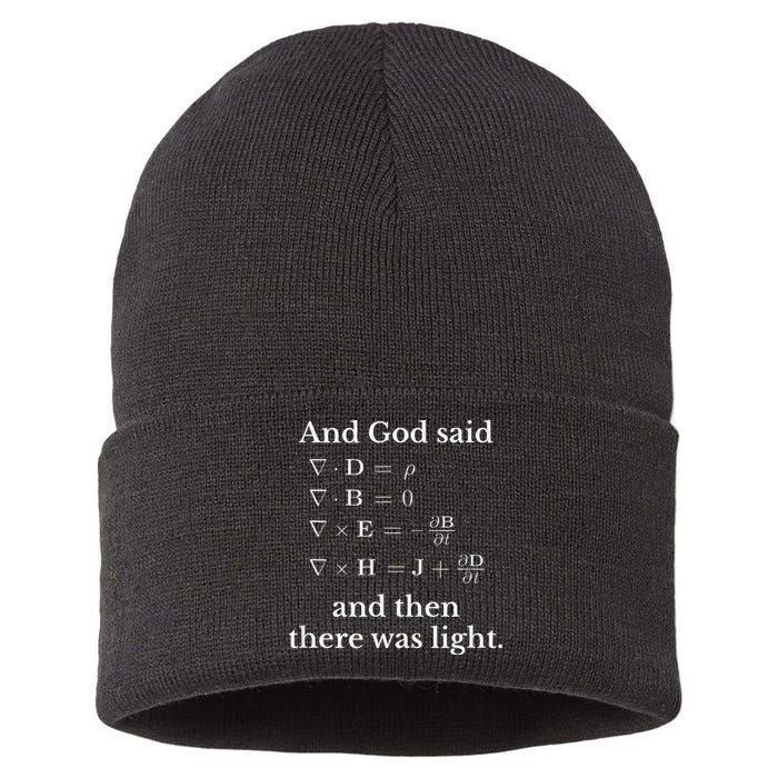 God Said MaxwellS Equations Integral Form Geeks Sustainable Knit Beanie