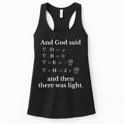 God Said MaxwellS Equations Integral Form Geeks Womens Tank Top