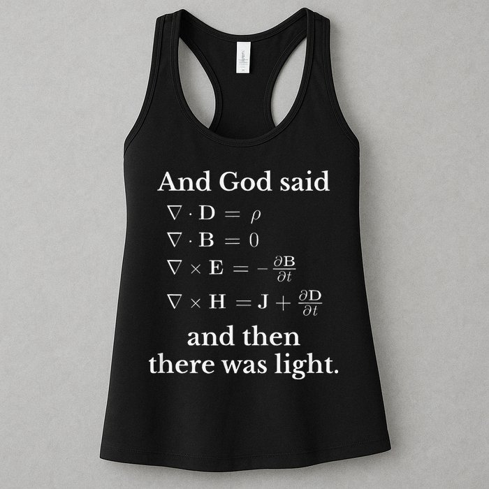 God Said MaxwellS Equations Integral Form Geeks Womens Tank Top
