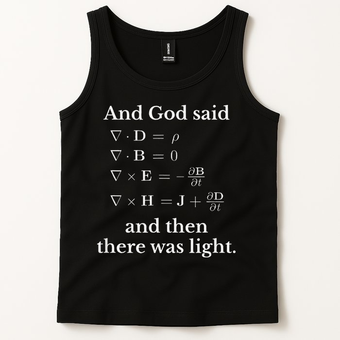 God Said MaxwellS Equations Integral Form Geeks Tank Top