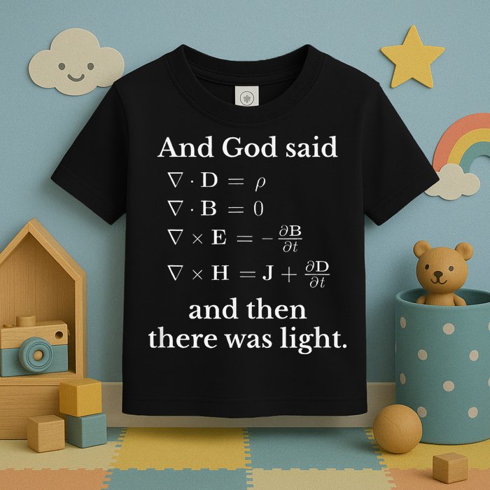 God Said MaxwellS Equations Integral Form Geeks Toddler T-Shirt