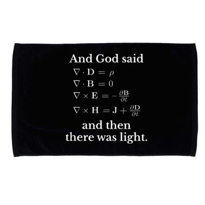 God Said MaxwellS Equations Integral Form Geeks Microfiber Hand Towel