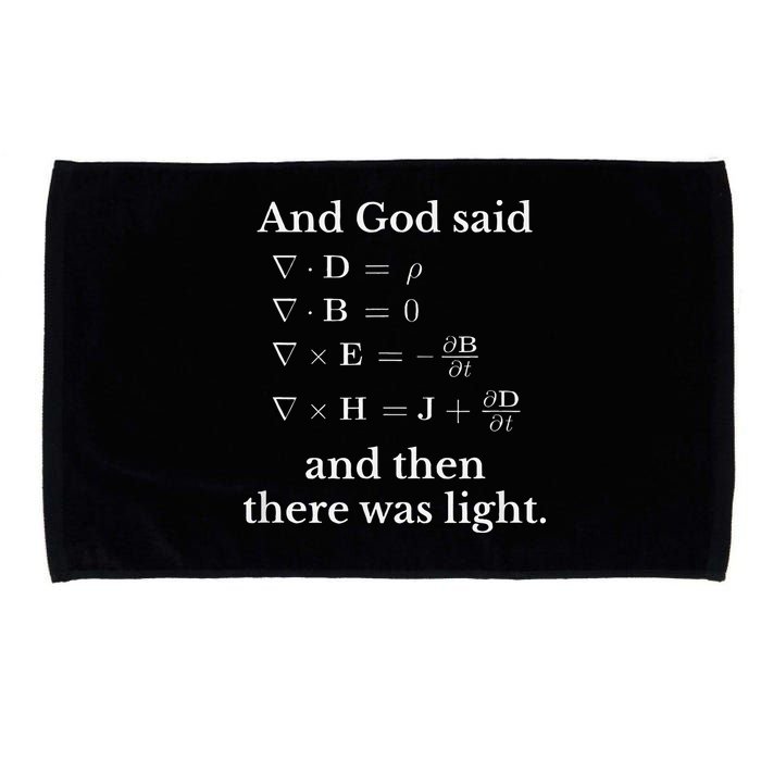 God Said MaxwellS Equations Integral Form Geeks Microfiber Hand Towel