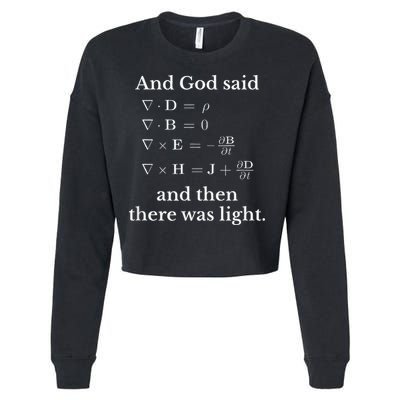 God Said MaxwellS Equations Integral Form Geeks Cropped Pullover Crew
