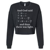 God Said MaxwellS Equations Integral Form Geeks Cropped Pullover Crew