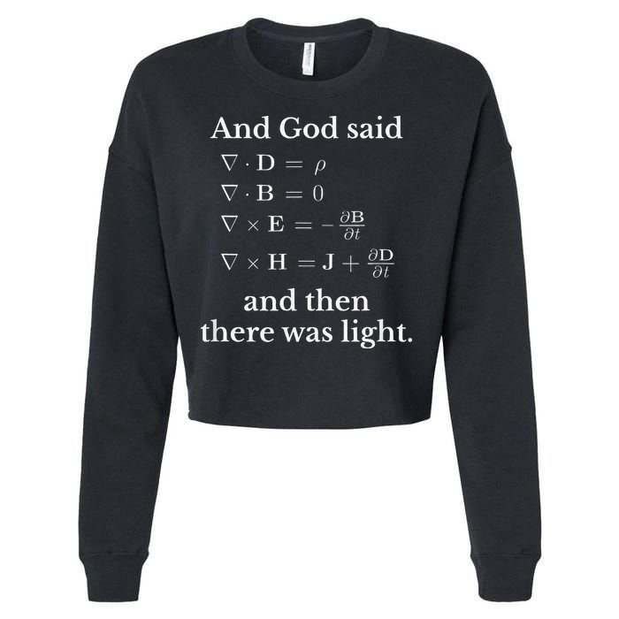 God Said MaxwellS Equations Integral Form Geeks Cropped Pullover Crew