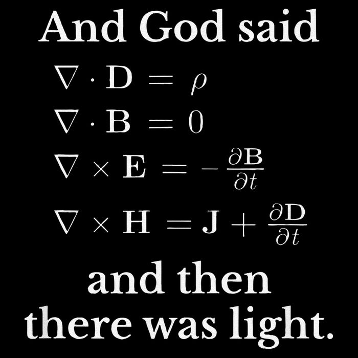 God Said MaxwellS Equations Integral Form Geeks Cropped Pullover Crew