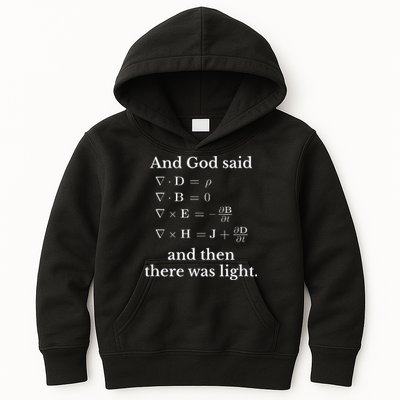 God Said MaxwellS Equations Integral Form Geeks Kids Hoodie
