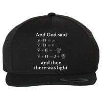 God Said MaxwellS Equations Integral Form Geeks Wool Snapback Cap