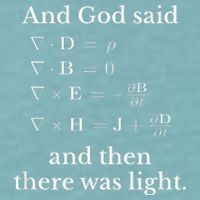 God Said MaxwellS Equations Integral Form Geeks Sueded Cloud Jersey T-Shirt