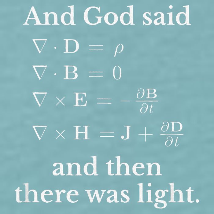God Said MaxwellS Equations Integral Form Geeks Sueded Cloud Jersey T-Shirt
