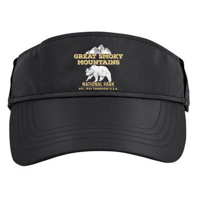 Great Smoky Mountains National Park Tennessee Bear Gift Adult Drive Performance Visor