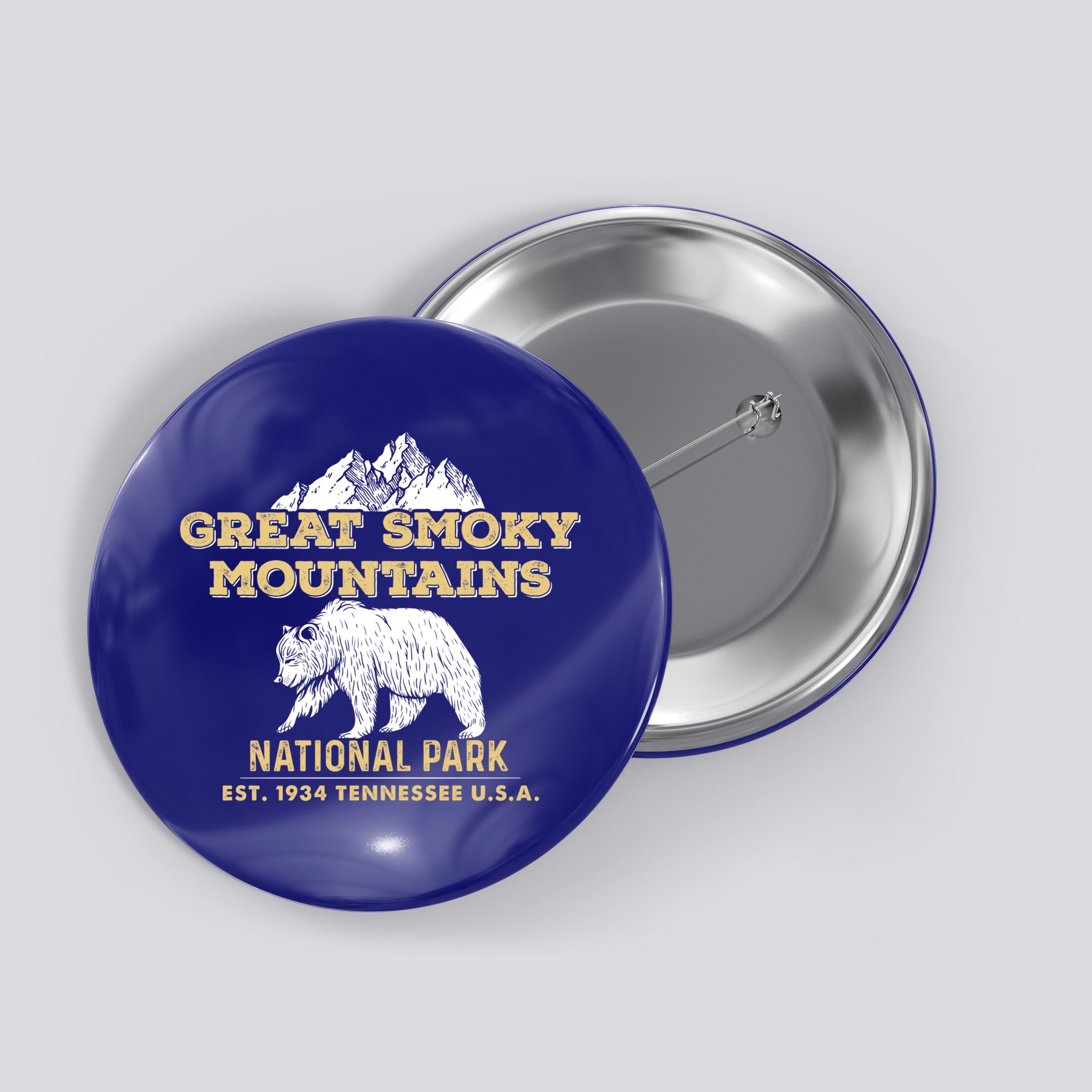 Great Smoky Mountains National Park Tennessee Bear Gift Button