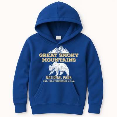 Great Smoky Mountains National Park Tennessee Bear Gift Kids Hoodie