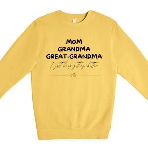 Grandma Sweatshirt Mom Grandma Great Grandma Premium Crewneck Sweatshirt