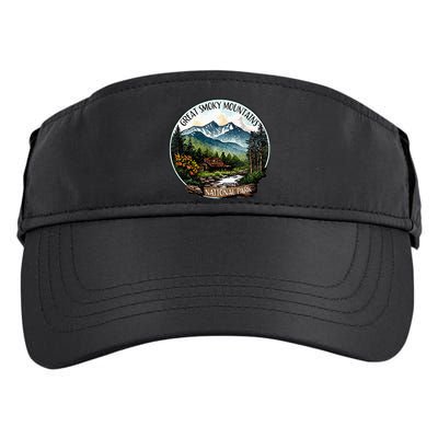 Great Smoky Mountains National Park Vintage Scene Souvenir Adult Drive Performance Visor