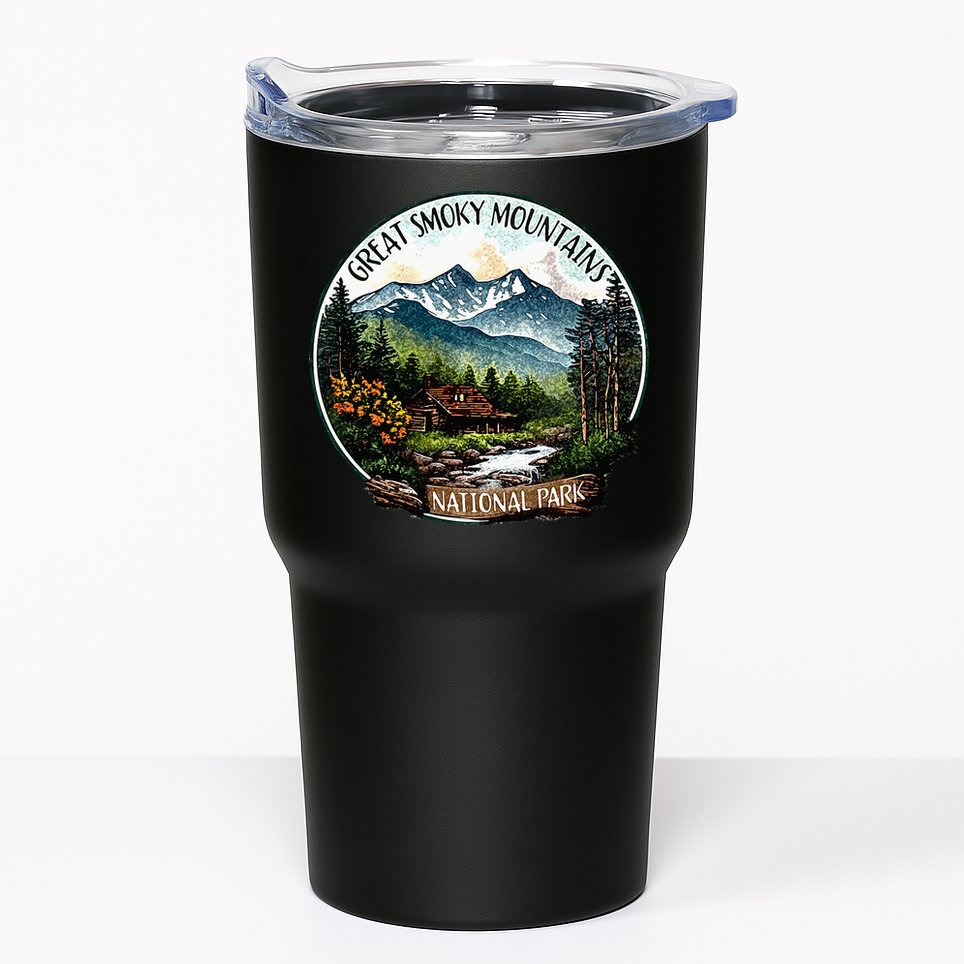 Great Smoky Mountains National Park Vintage Scene Souvenir Tumbler