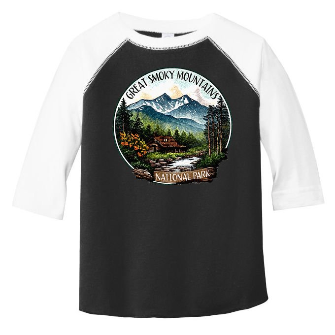 Great Smoky Mountains National Park Vintage Scene Souvenir Toddler Fine Jersey T-Shirt