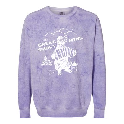 Great Smoky Mountains National Park TN Bear Colorblast Crewneck Sweatshirt