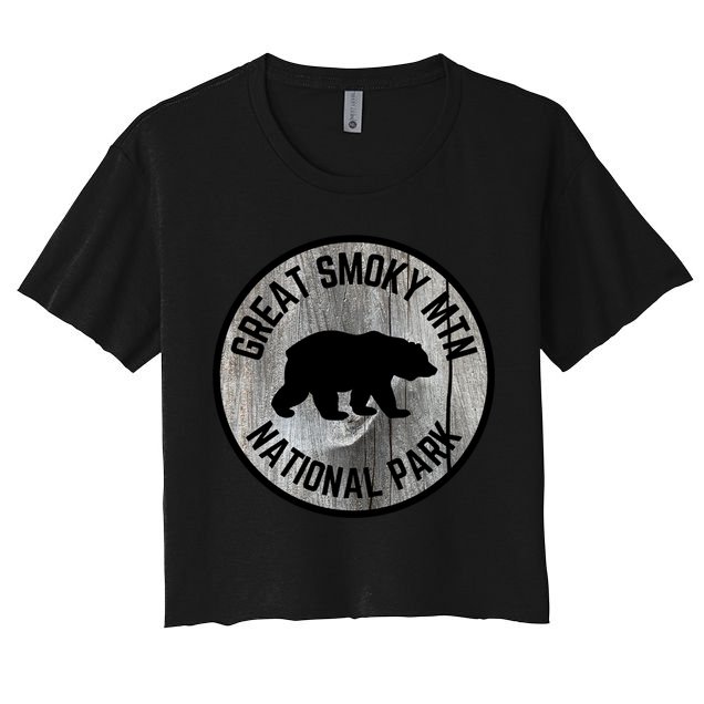 Great Smoky Mountains National Park Tennessee Bear Outdoors Gift Crop Top