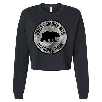 Great Smoky Mountains National Park Tennessee Bear Outdoors Gift Cropped Pullover Crew