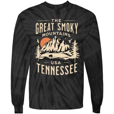 Great Smoky Mountains National Park Tennessee Hike Outdoors Tie-Dye Long Sleeve Shirt