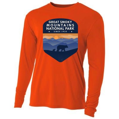 Great Smoky Mountains National Park TN Bear Cooling Performance Long Sleeve Crew