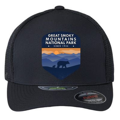 Great Smoky Mountains National Park TN Bear Flexfit Unipanel Trucker Cap