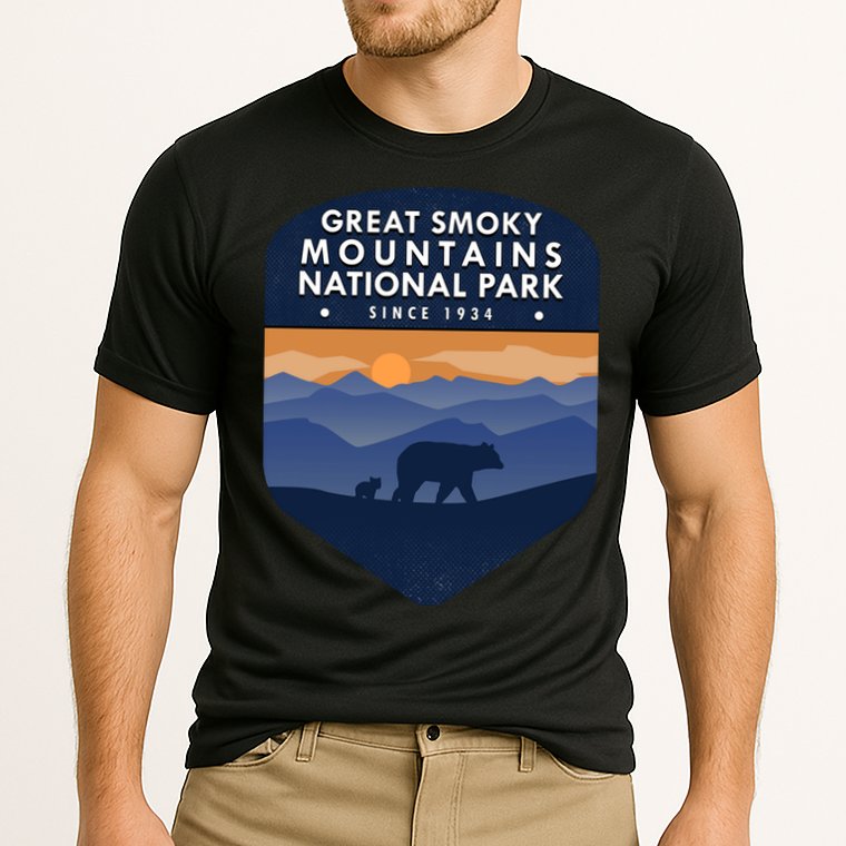 Great Smoky Mountains National Park TN Bear Cooling Performance Crew T-Shirt
